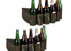 2x Biergürtel Bierdosengürtel Bierholster Dosen Bierhalter Camouflage für 8,99€!
