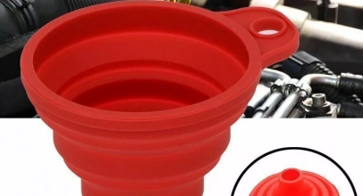 Faltbarer Silikon Trichter – rot, grün und blau für je 2,13€ inkl. Versand!