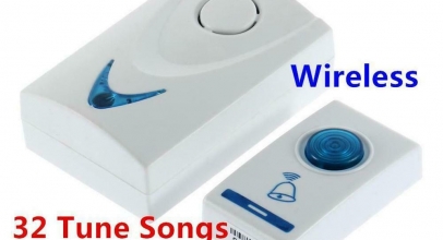 Drahtlose spritzwassergeschützte LED Türklingel 32 Songs für 4,36€ inkl. Versand!