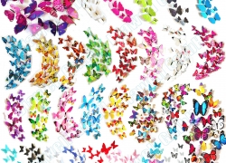 12x 3D Schmetterling Wandaufkleber Tattoos ab 1,00€ inkl. Versand