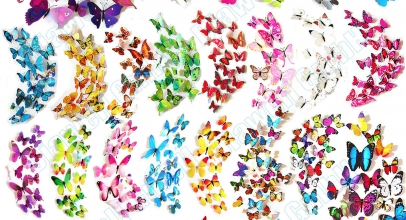 12x 3D Schmetterling Wandaufkleber Tattoos ab 1,00€ inkl. Versand