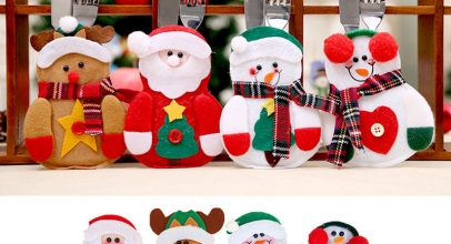 4x Weihnachten Tischdeko Bestecktasche für 2,12€ inkl. Versand!