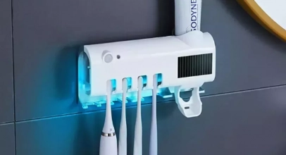 Automatische Zahnbürste Wandmontage – Zahnpasta Spender – Sterilisator Halter UV für 6,68€ inkl. Versand!