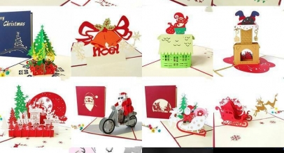 Pop Up 3D Weihnachtskarten Klappkarten Christmas für je 1,51€ inkl. Versand!