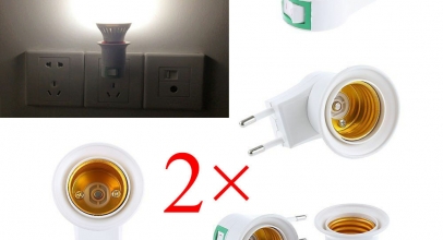 2x E27 Steckdosenadapter – macht die Steckdose zur Glühbirnen-Fassung für 2,39€ inkl. Versand!