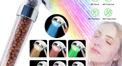 1 x LED Duschkopf mit 7 Farben Farbwechsel ohne Batterien für 10,44€ inkl. Versand!