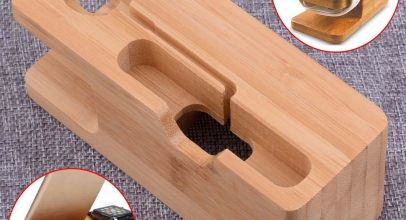 2-in-1 Bambus Ladestation für Apple Watch und iPhone für 8,54€ inkl. Versand