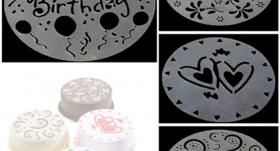 4x Deko Kuchen Schablonen für 1,22€ inkl. Versand