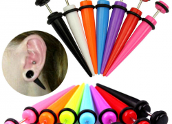 4x Unisex Fakeplug Dehnstab Expander Ohrstecker Acryl für 4,17€ inkl. Versand!