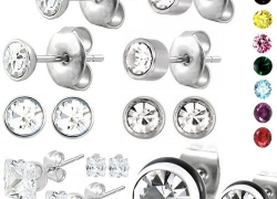 1 Paar Herren Edelstahl Crystal Ohrstecker für 3,49€ inkl. Versand!