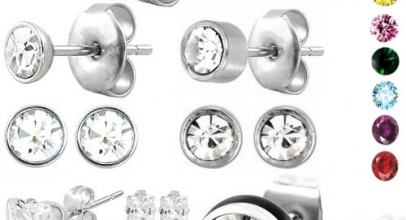 1 Paar Herren Edelstahl Crystal Ohrstecker für 3,49€ inkl. Versand!