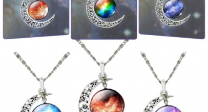 Filigrane Mond und Galaxy-Halskette für nur 1,-€ inkl. Versand