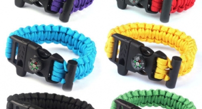 Paracord-Armband mit Pfeife und Feuerstarter für 1,29€ inkl. Versand