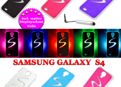 Samsung Galaxy S4 i9500 Aluminium LED Farbwechsel Blink-Cover + 1 x Displayschutzfolie für 8,97€ inkl. Versand