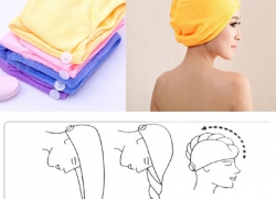 Mikrofaser Damen-Kopfhandtuch/Haarturban für 1,60€ inkl. Versand