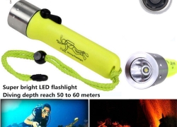 50m Wasserdichte Unterwasser 3W LED Taschenlampe für 3,35€ inkl. Versand