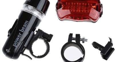 Wasserdichte LED Fahrradlampen-Set mit Rückleuchte für 3,69€ inkl. Versand